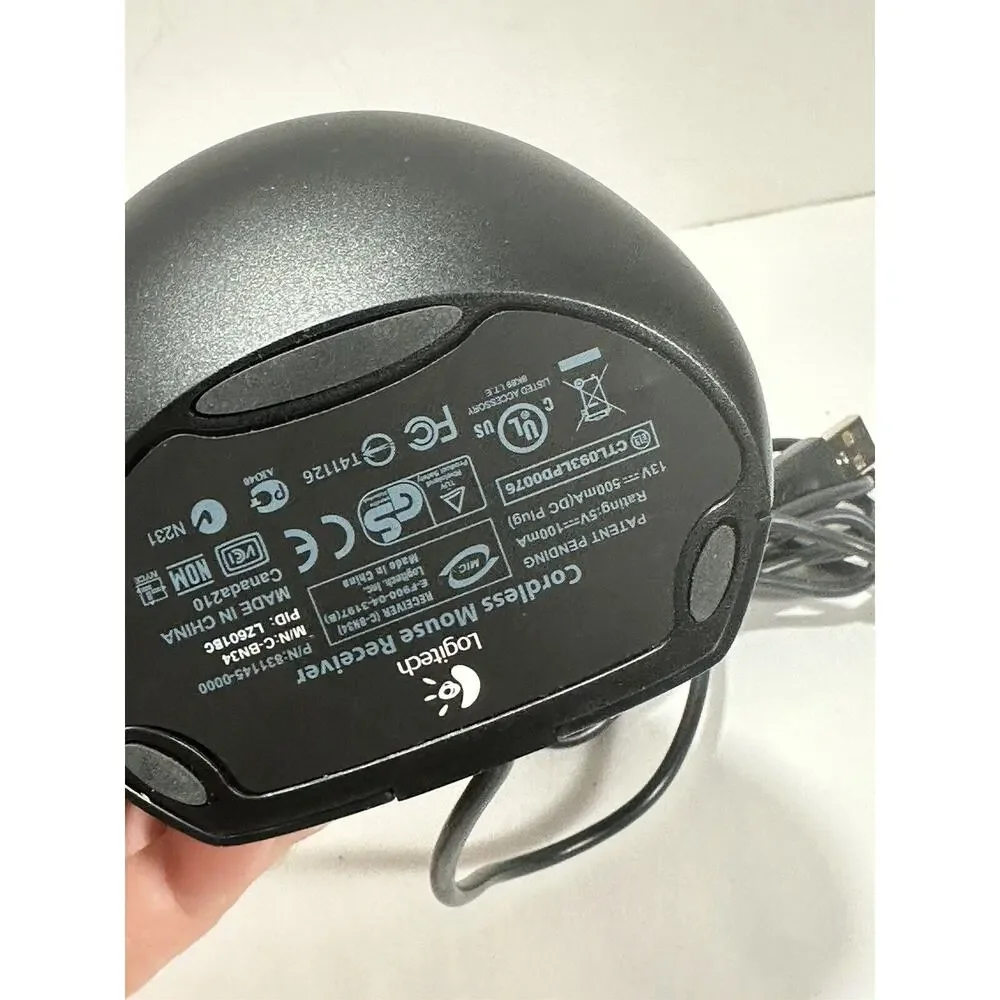 Logitech‎ Laser Mouse USB Receiver Charger Dock C-BN34 + Charger + Extras New